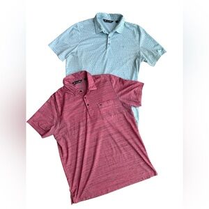 Travis Mathew Bundle 2 Golf Polo Shirts Size Large